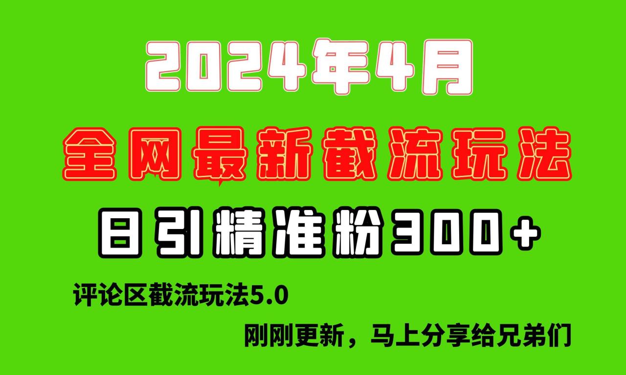 2024新研究的最新评论区截留玩法，日引流突破300+，颠覆以往垃圾玩法
