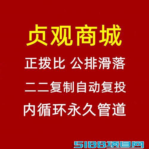 贞观商城，正拨比，公排滑落，二二复制全新模式，集团公司出品，2024王炸项目