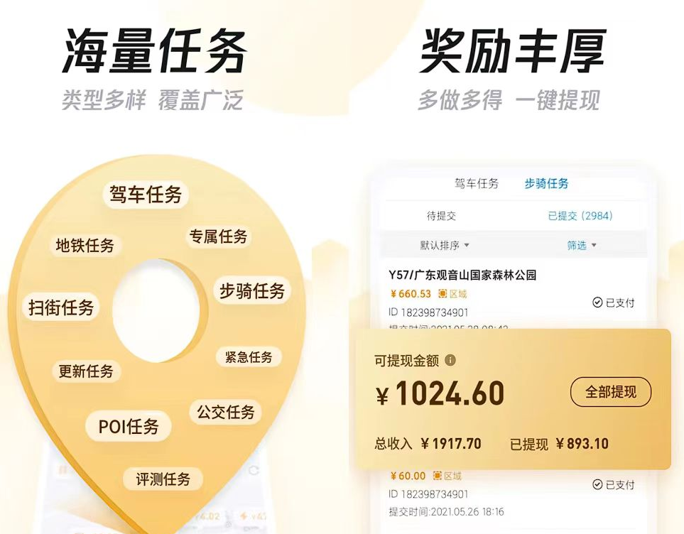 走路骑也有收益的项目，一单收益1块，一天轻松入账100+