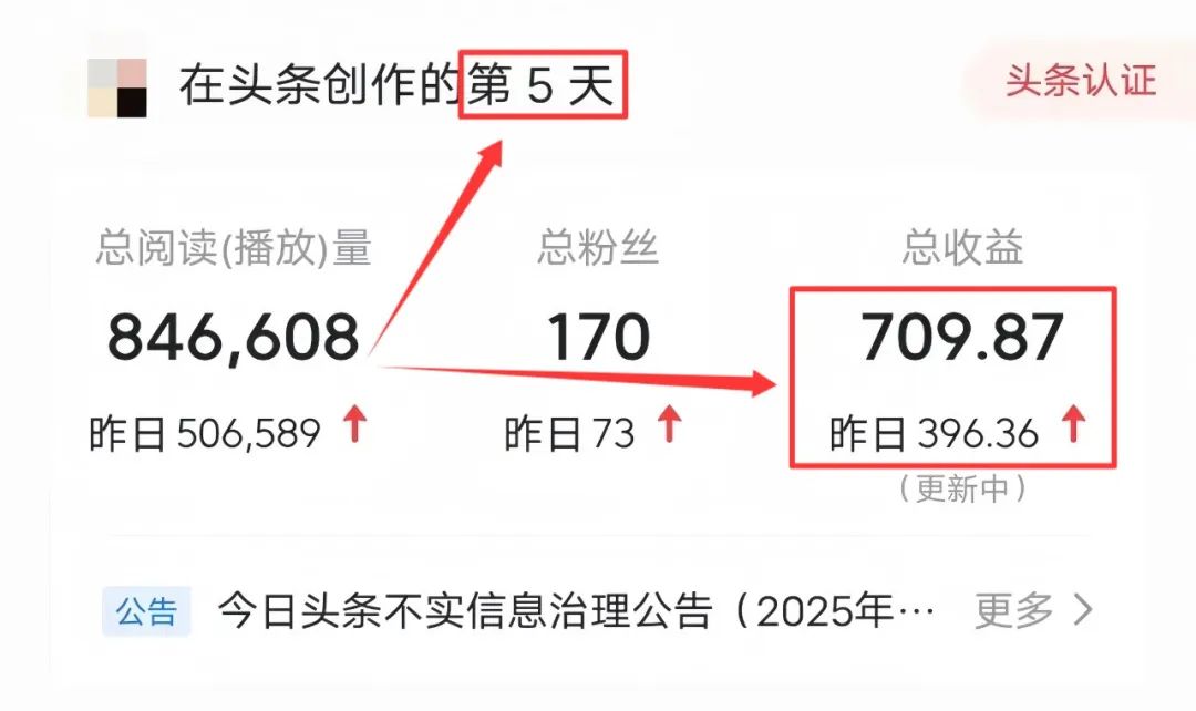 用deepseek写头条，第一天居然赚300+！
