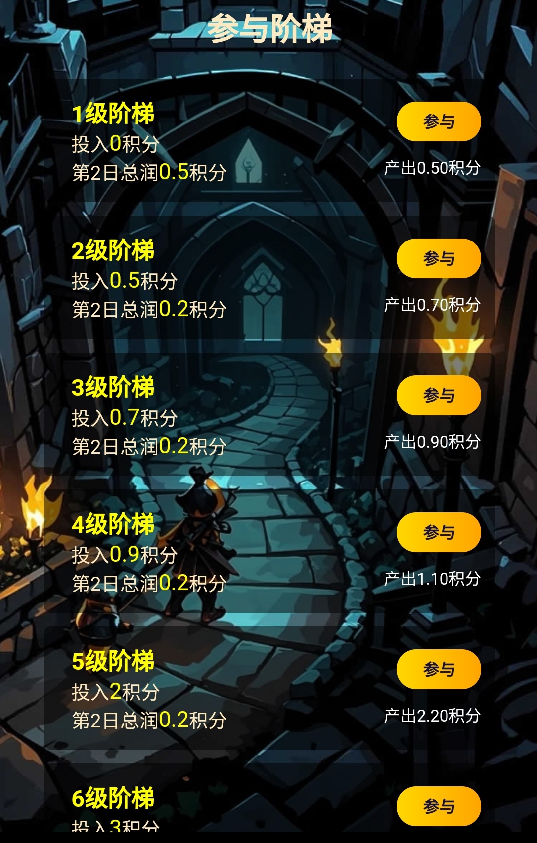黑色城镇白嫖，爬阶梯模式，一积分三圆