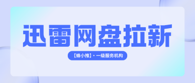 蜂小推，告别死工资！迅雷网盘推广项目，开启副业赚钱路