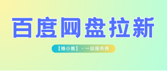 蜂小推，看懂收益再入局，百度网盘推广不做无用功