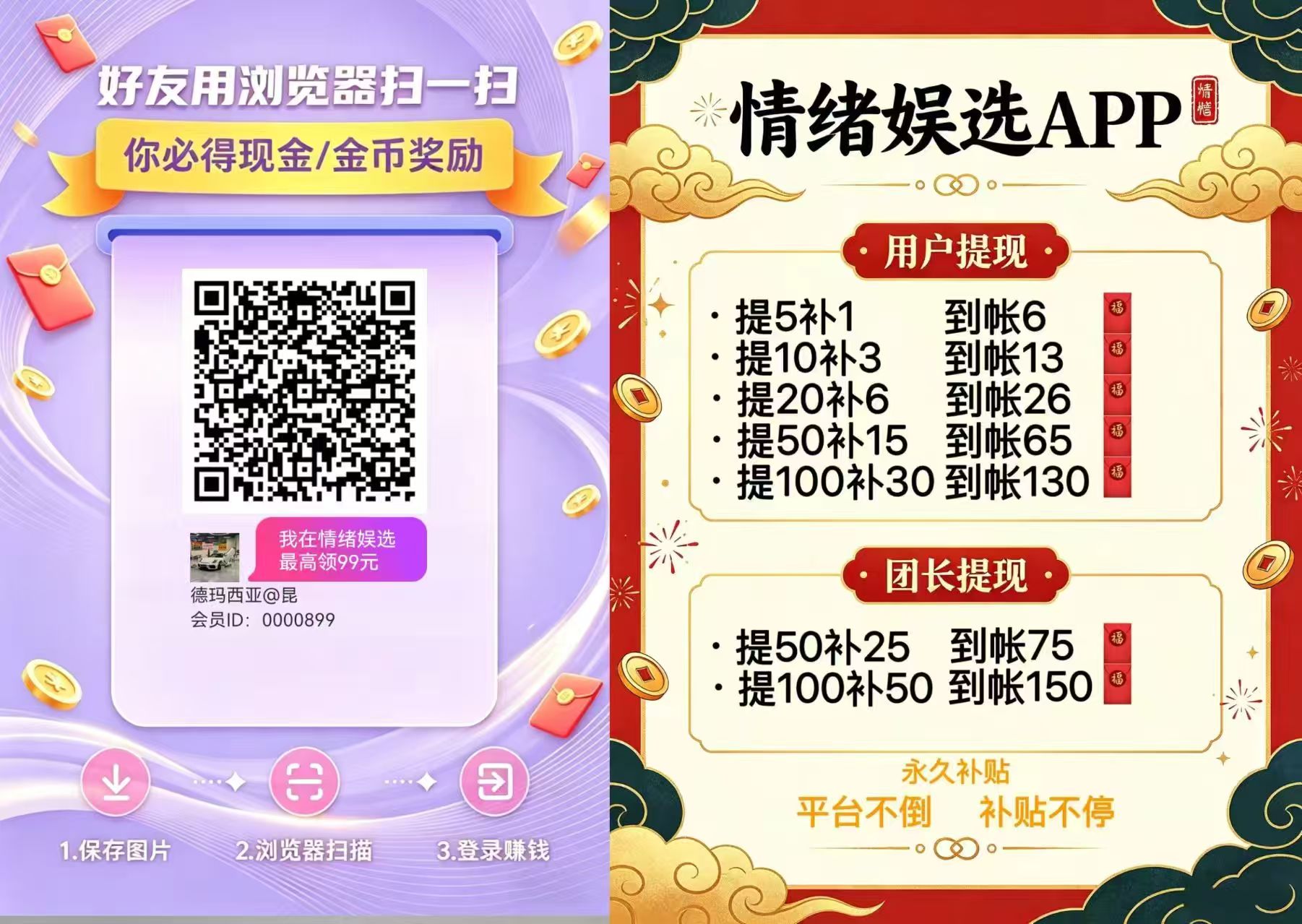 情绪娱选，零撸广告，保底收益高，新品上线，团队长期高收溢！