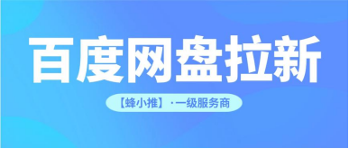 蜂小推，百度网盘推广：小众优质副业，宝妈学生上班族都能做